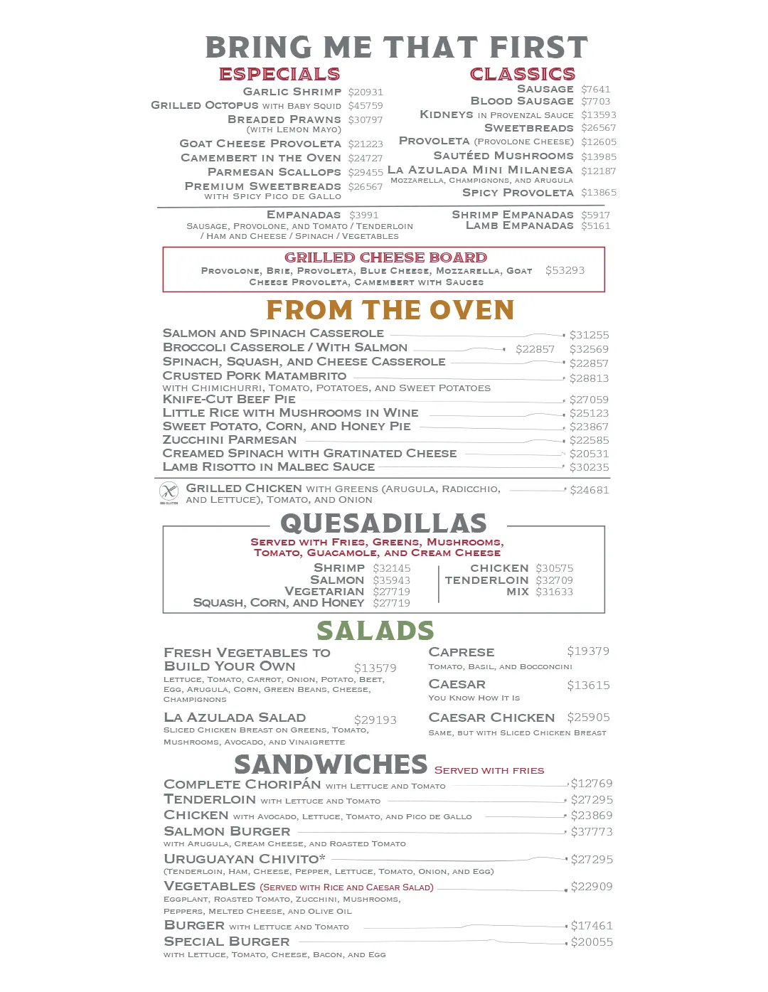 Menu — Page 2