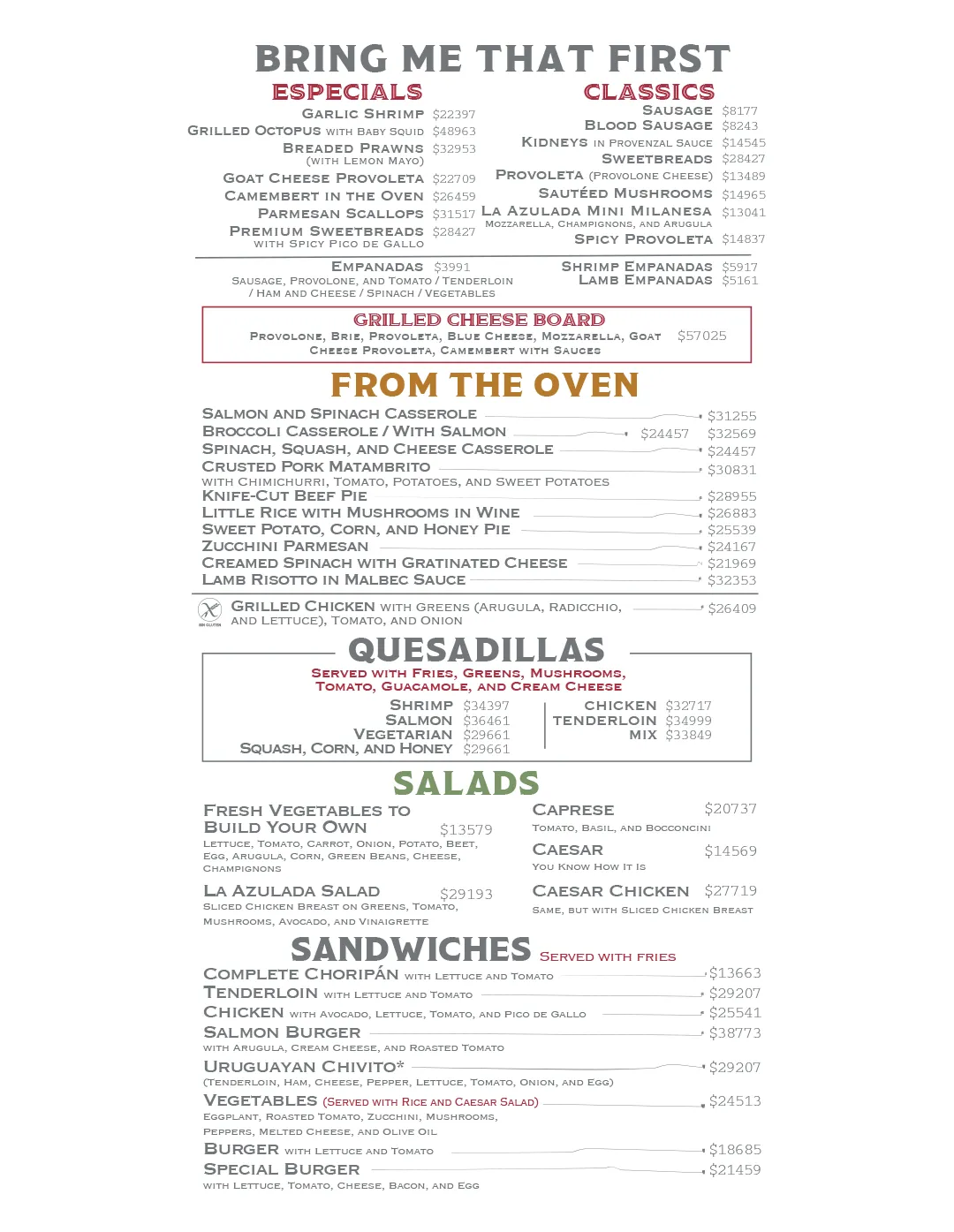Menu — Page 2