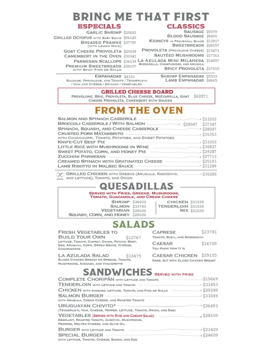 Menu — Page 2